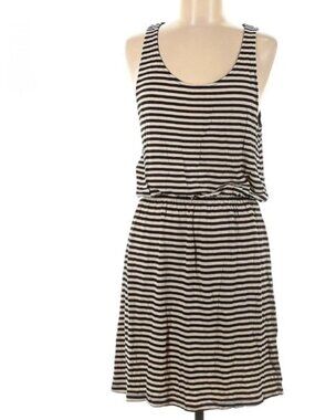 tan striped tank dress